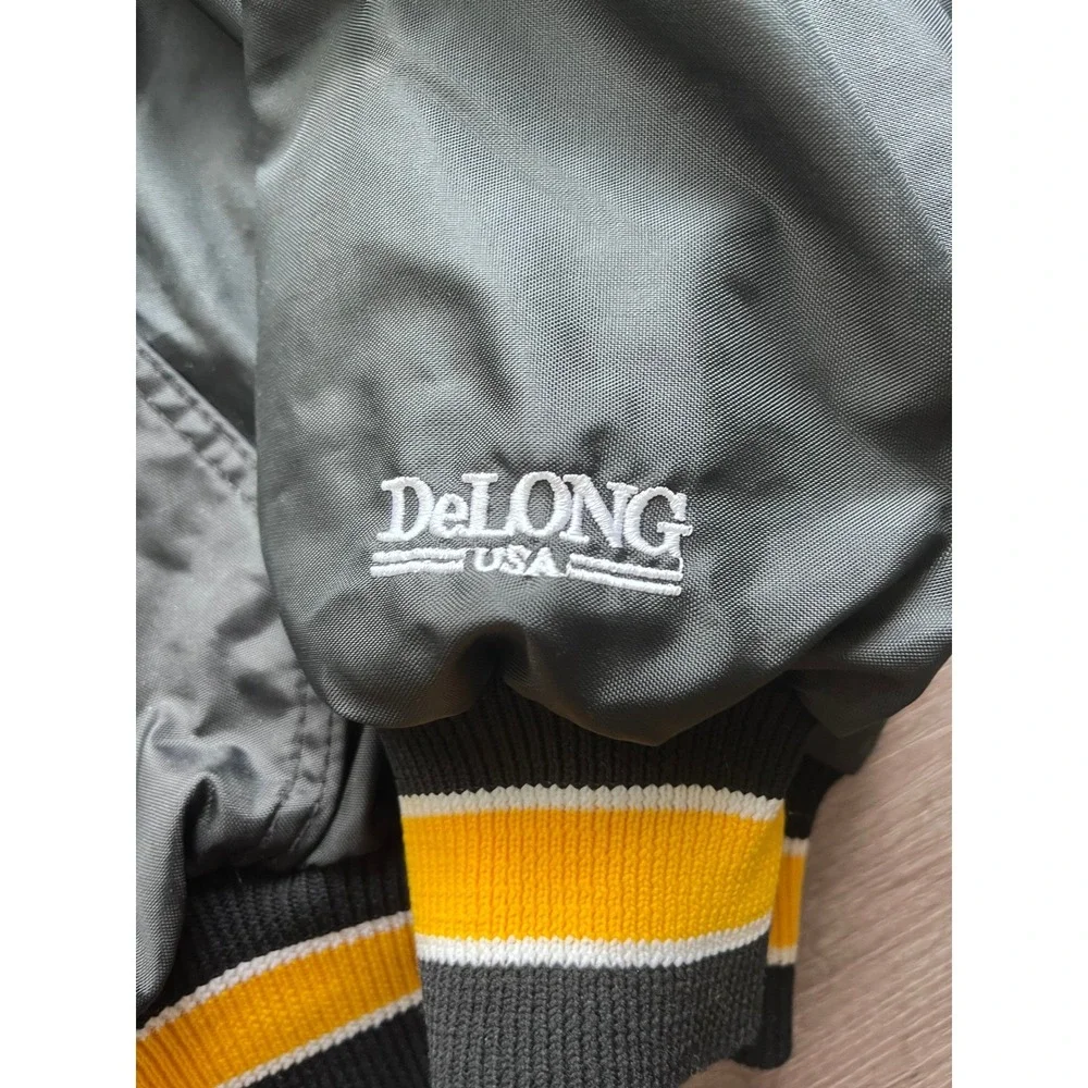 DeLONG Vintage Sportswear Boston Bruins Hockey Jacket Mens Quarter Zip Sz XL